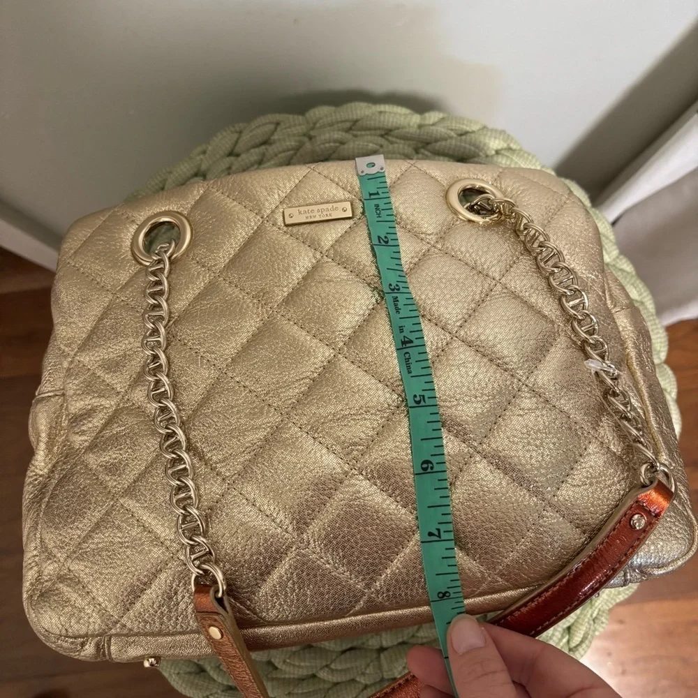 Kate Spade Gold Coast Elizabeth Shoulder Bag Metallic Gold Shoulder Purse NWOT